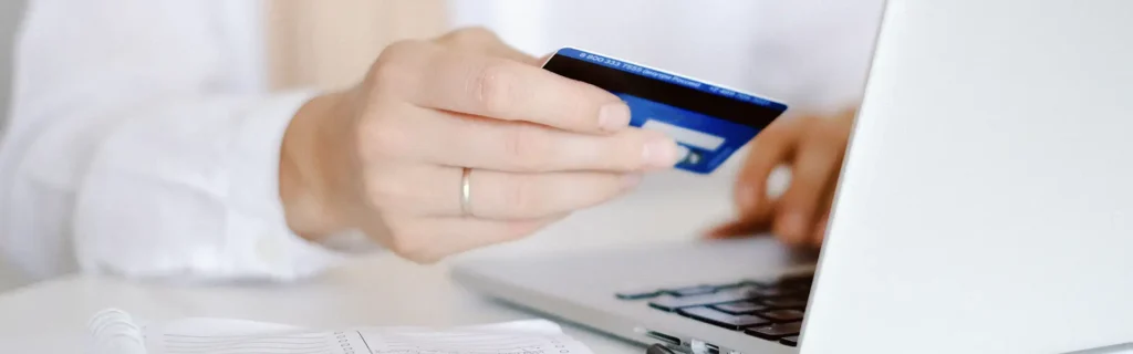 person using home backing with Caribbean Bank