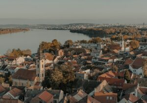 Aerial view of city buildings during daytime in Belgrade, Serbia - cheapest landlocked Balkan country to live in