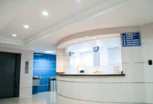 A hospital reception