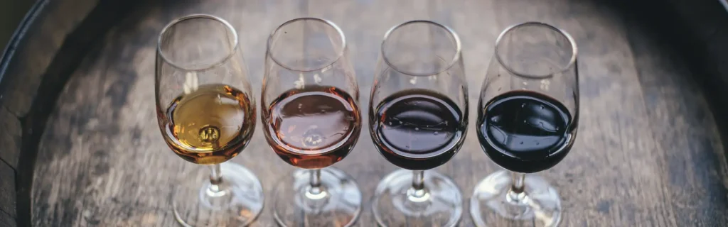 Glasses of Porto Wine