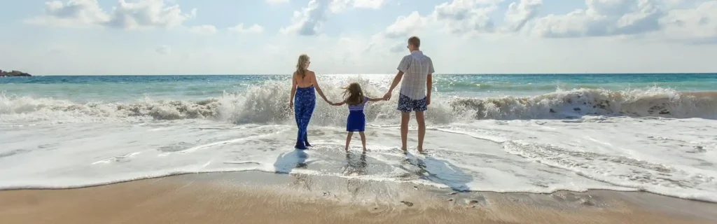 family on a cyprus beach, citizenship by descent