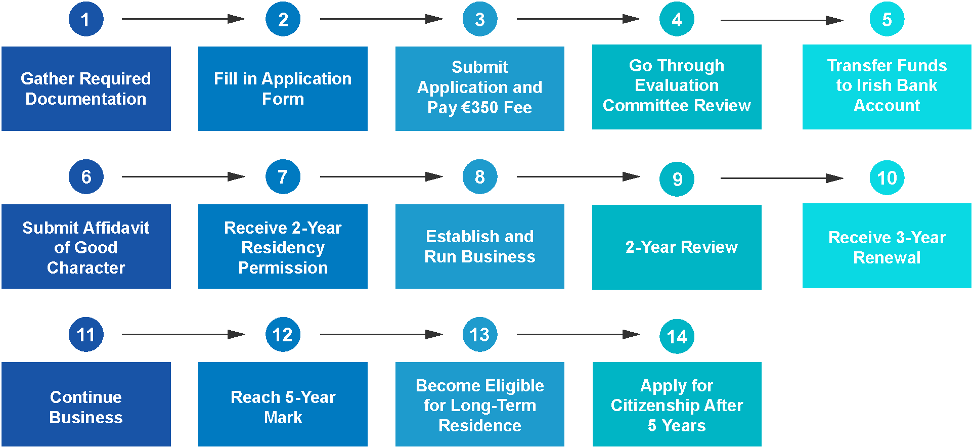 step visa application process workflow