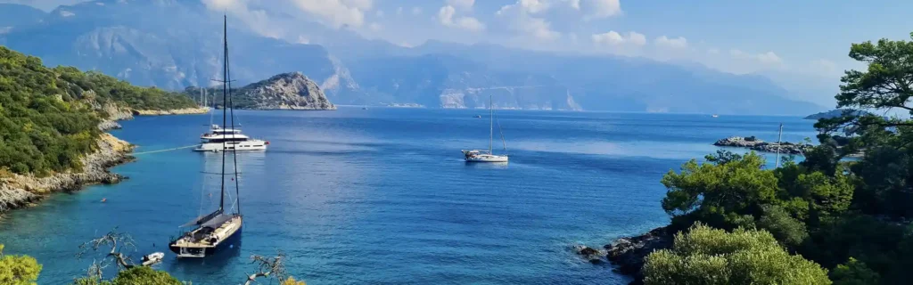 boats in Fethiye in Turkey