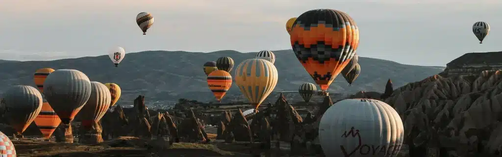 Hot air balloons in Cappadocia Turkey