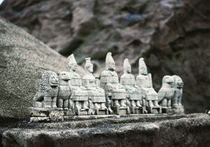 White mini figurines at Miniaturk turkey