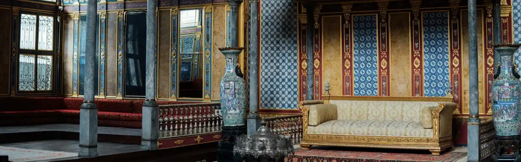 Topkapi palace interior, in Istanbul Turkey