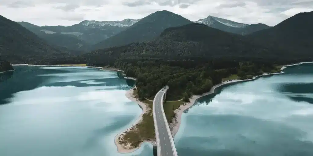 Road in Lenggries, Germany