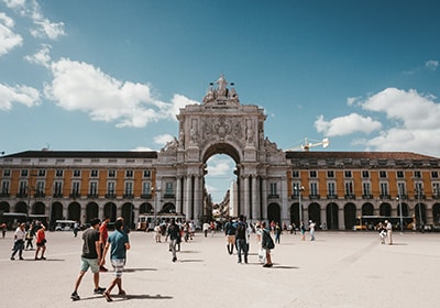 Commercio Plaza in Lisbon, Portugal - Portugal D7 Visa vs Italy Elective Residency Visa
