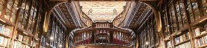 interior of livraria lello