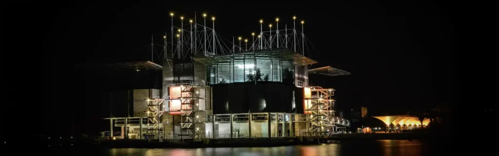 Lisbon Oceanarium by night