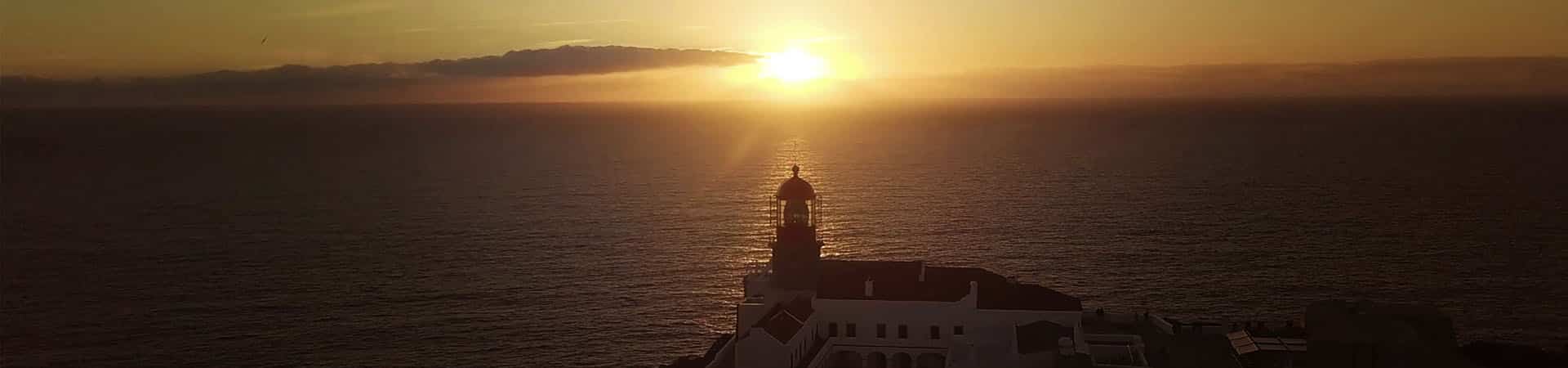 sunset on cabo de sao vicente algarve