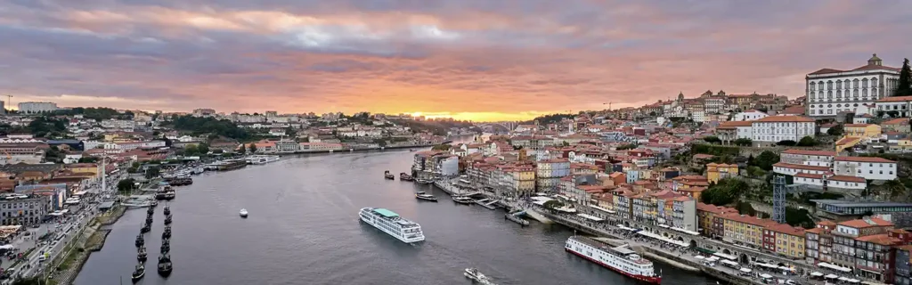 Aerial view of the Douro river