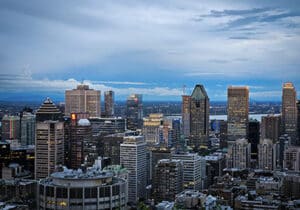 Montreal city skyline during nighttime
