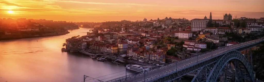 View of Porto and D. Luís bridge