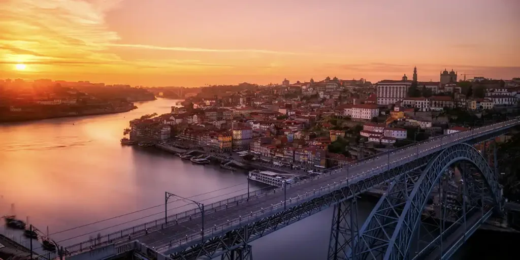 View of Porto and D. Luís bridge