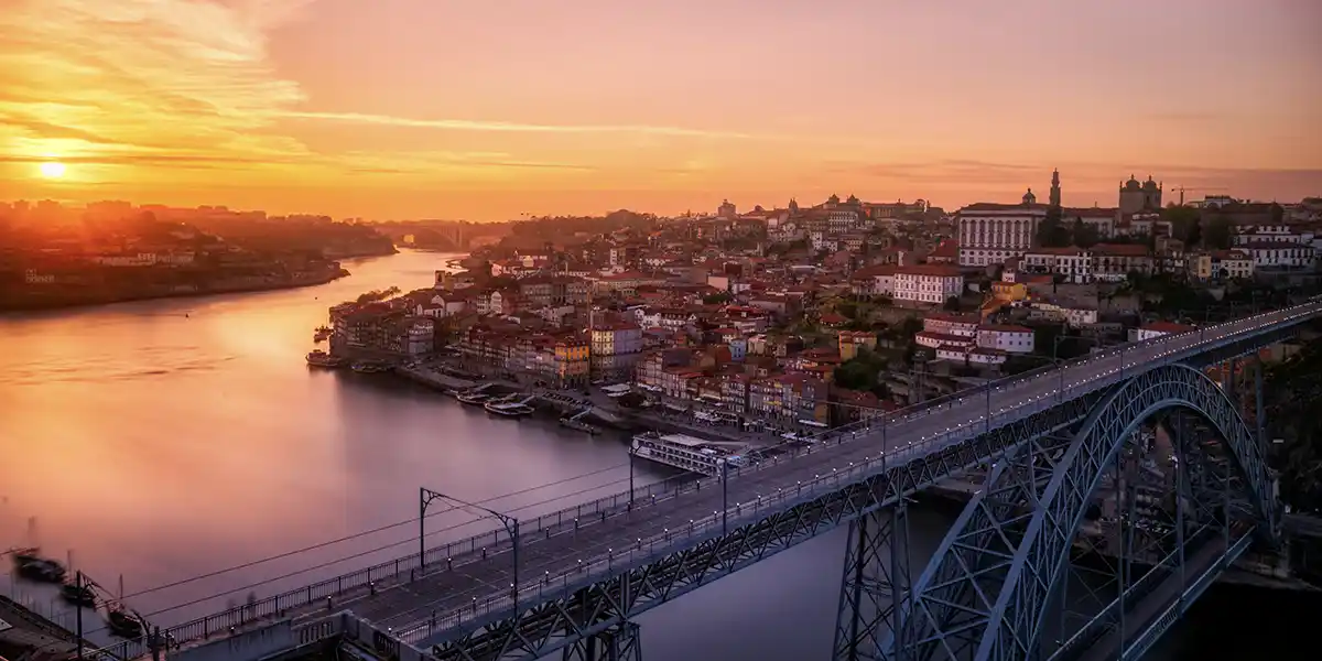 View of Porto and D. Luís bridge