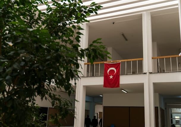 Turkey flag at a university
