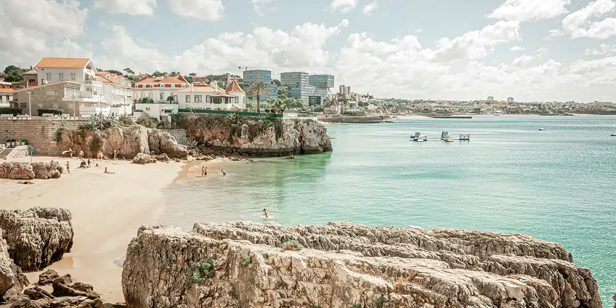View of Cascais shore, in Lisbon, Portugal
