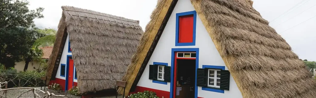 Santana typical houses in Madeira Island