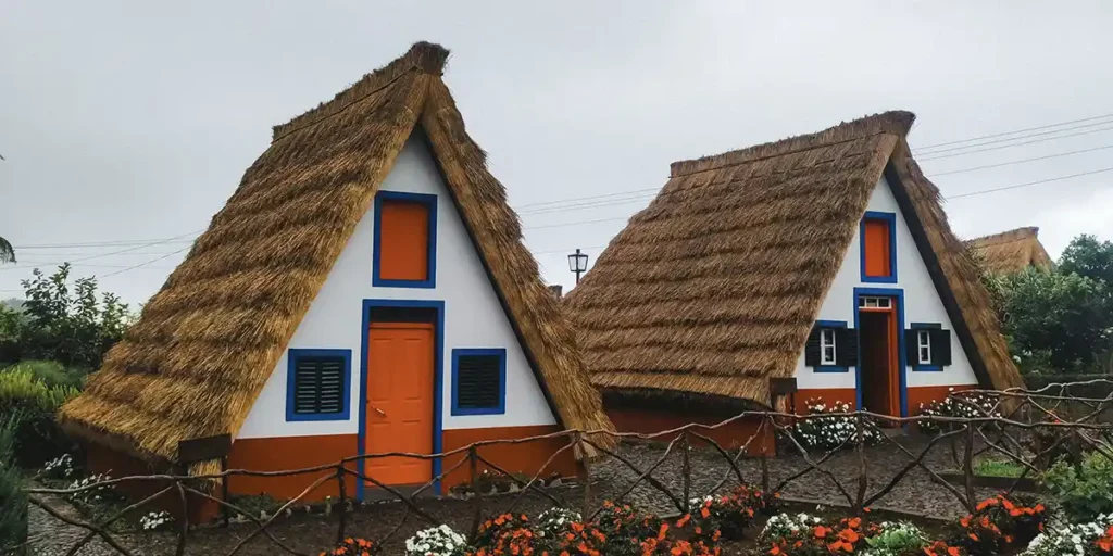 Typical houses of Santana in Madeira Island