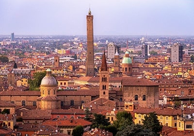 aerial view of bologna,italy