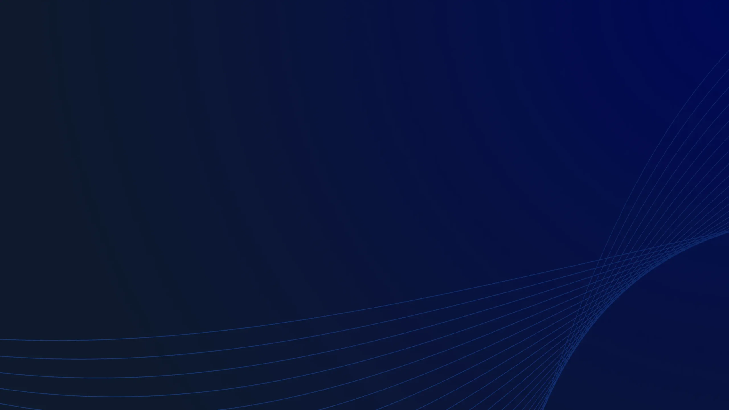 A dark blue background featuring abstract lines and curves in varying shades, creating a dynamic visual effect.
