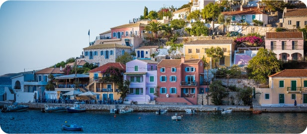 View of Greece from the ocean - Golden Visa options