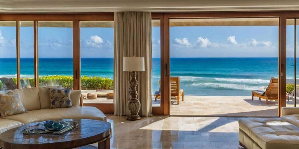 villa de luxo nas Caraíbas com vista para o oceano