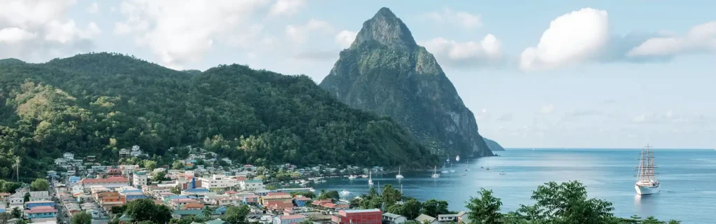 View of Soufriere, Saint Lucia