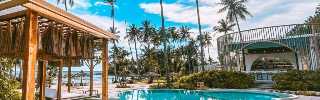 outdoor pool at four seasons resort in nevis