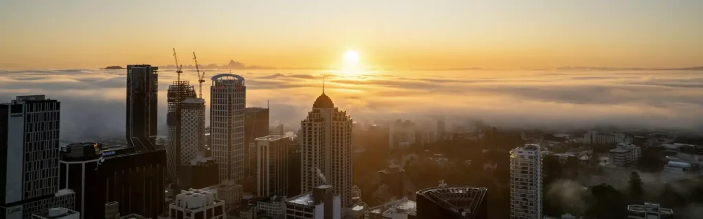 Auckland in New Zealand bu sunrise