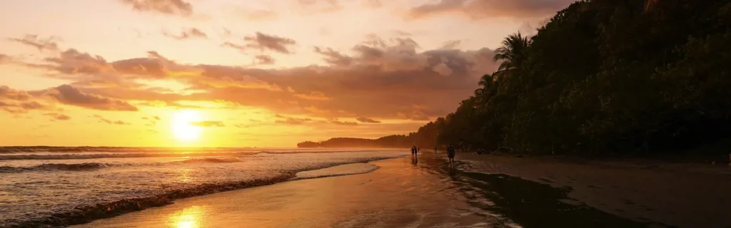 Sunset over a beach in Costa Rica - medical tourism destination