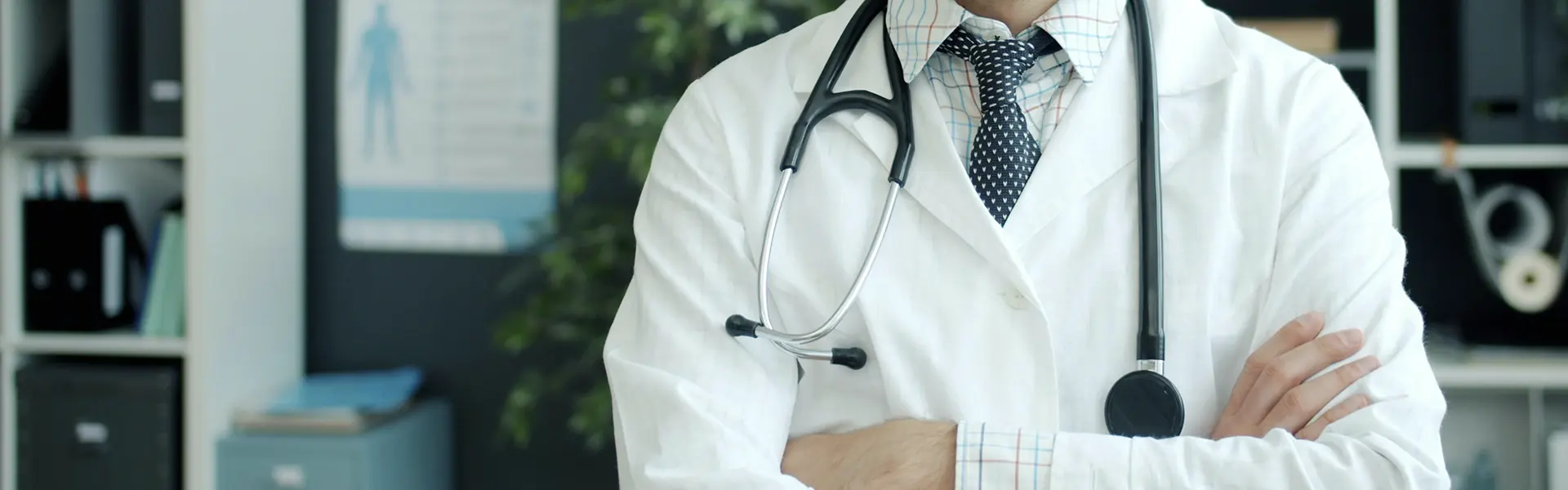 a doctor posing