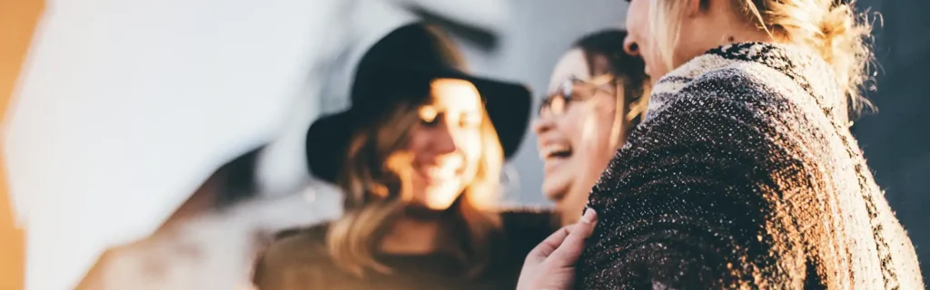 a group of happy women