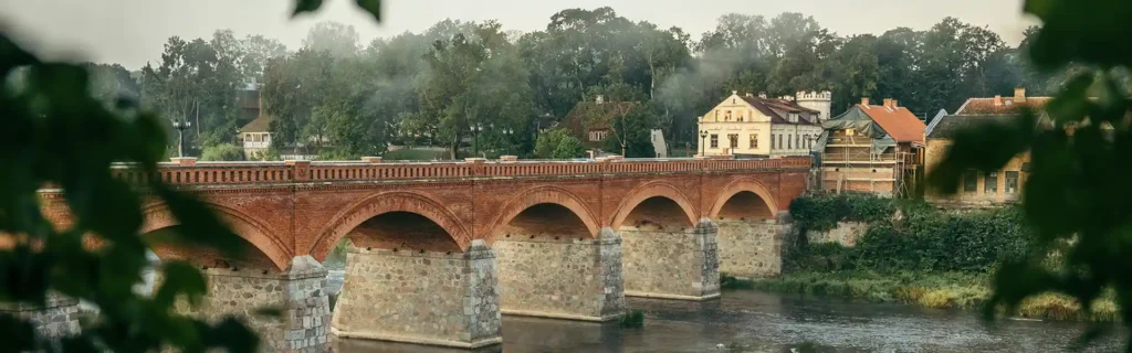 bridge in Kuldīga in Latvia