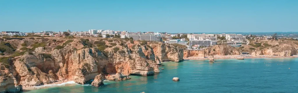 view of Lagos and the beach