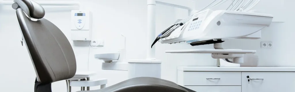 Sterile white dentist office with medical equipment - medical tourism
