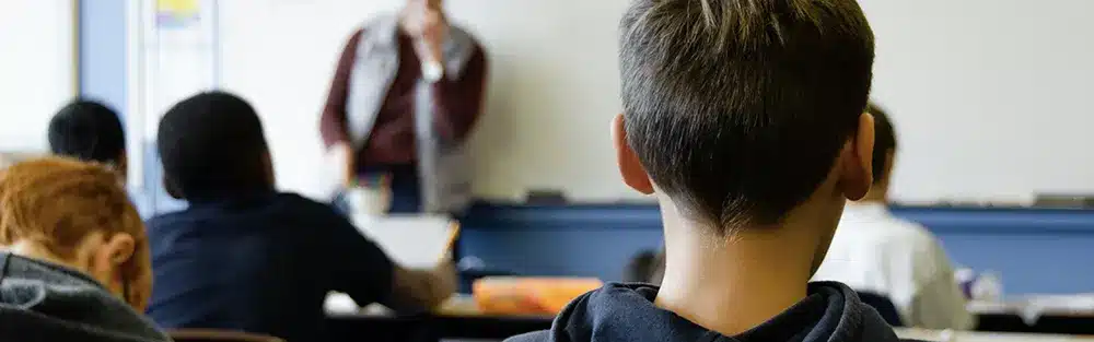 Children in a class at school