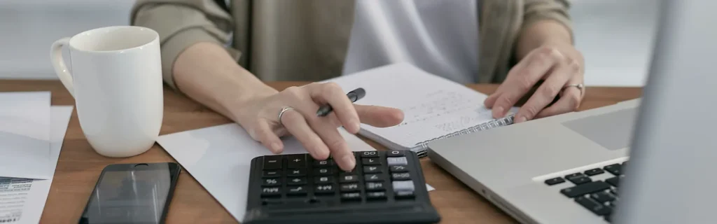 person calculating taxes 