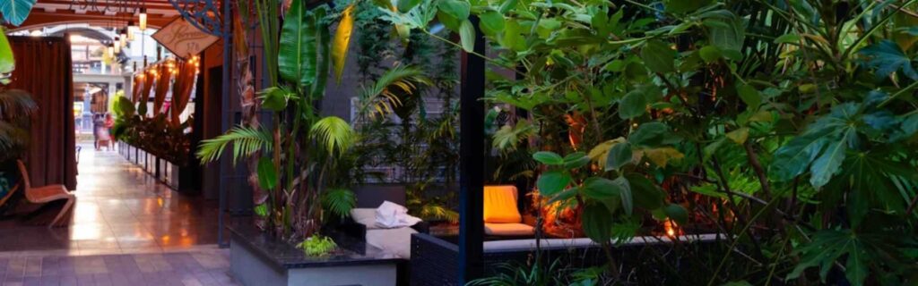 reception area of boutique hotel in dominica