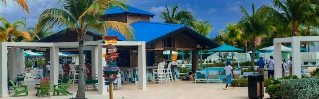 pool and bar area at a resort in st lucia