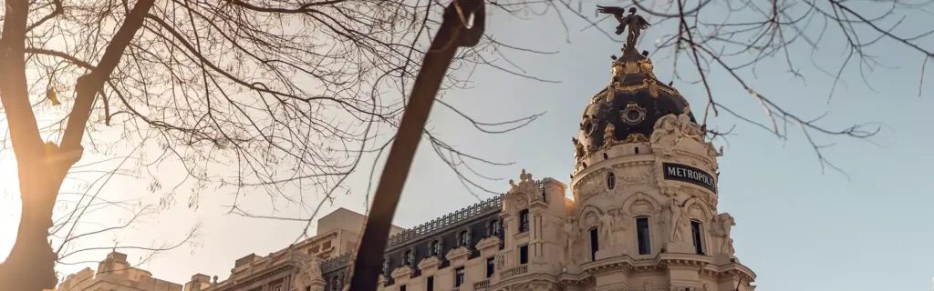 metropolis building in Madrid, Spain