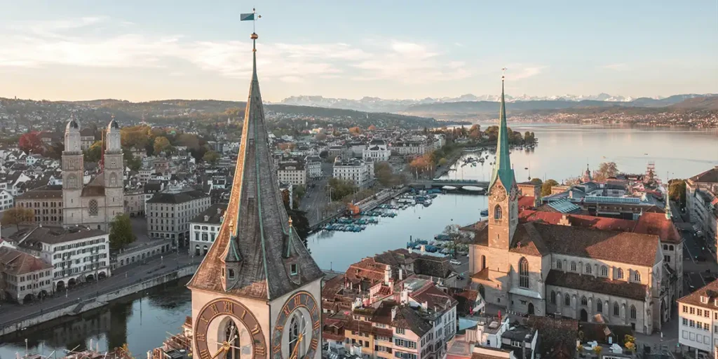 View of Zurique in Switzerland